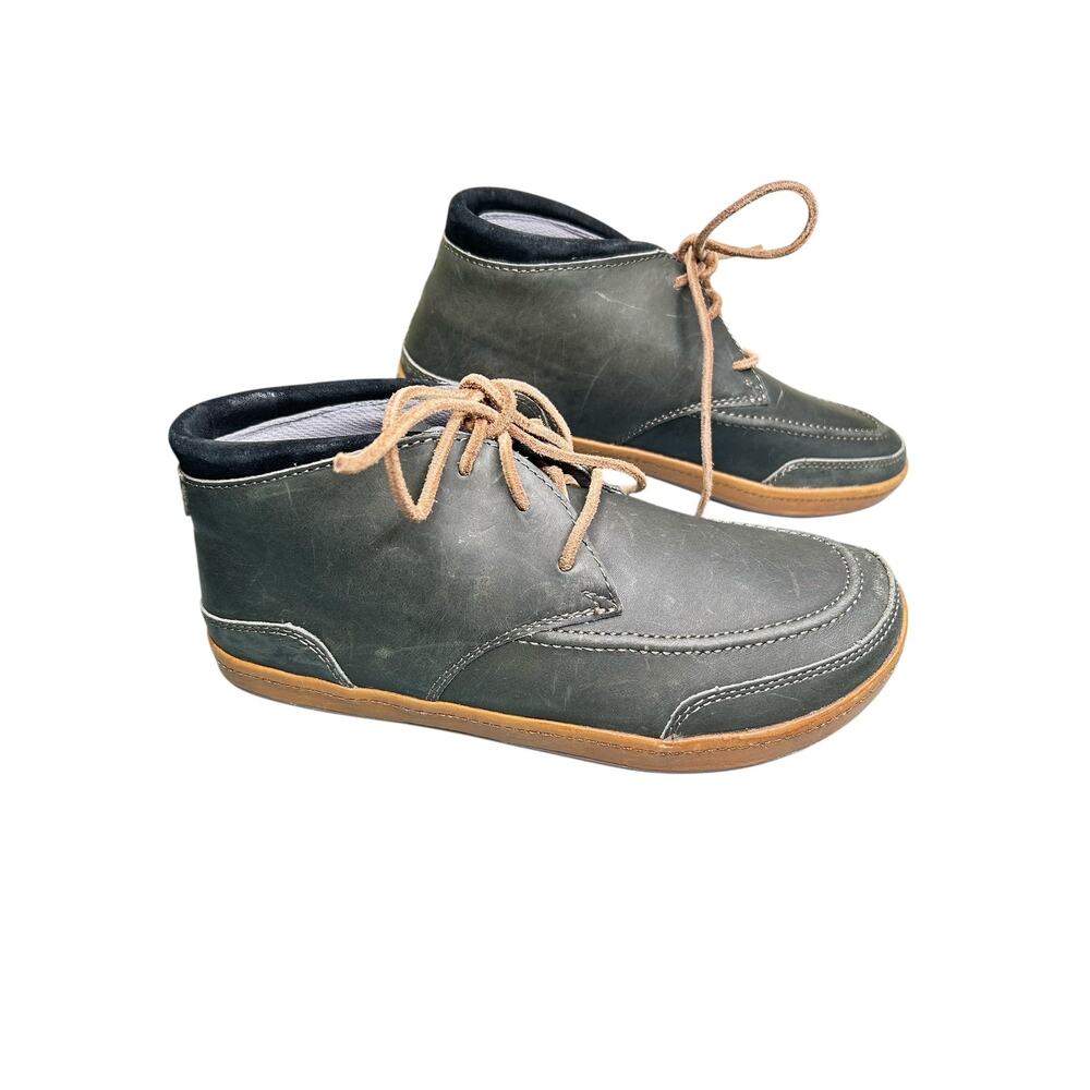 OluKai Pala Men's Waterproof Leather Chukka Boots Charcoal Gray Size 7